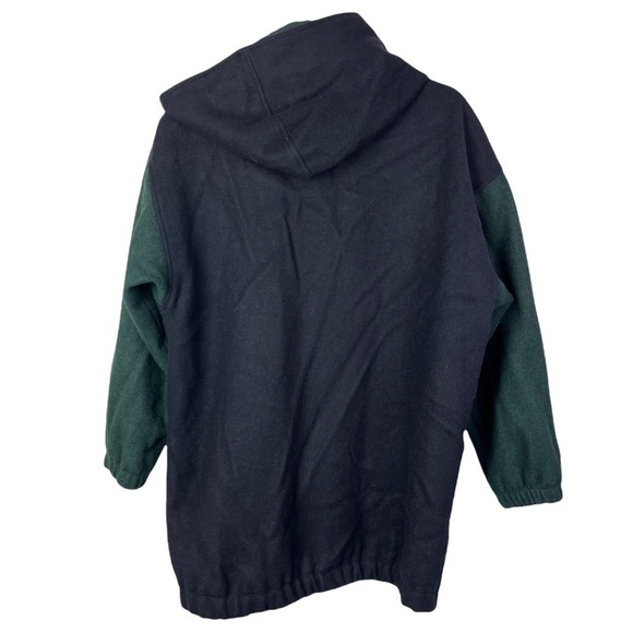 New York Girl Vintage Y2K Colorblock Wool Trench Coat M - Picture 2 of 6